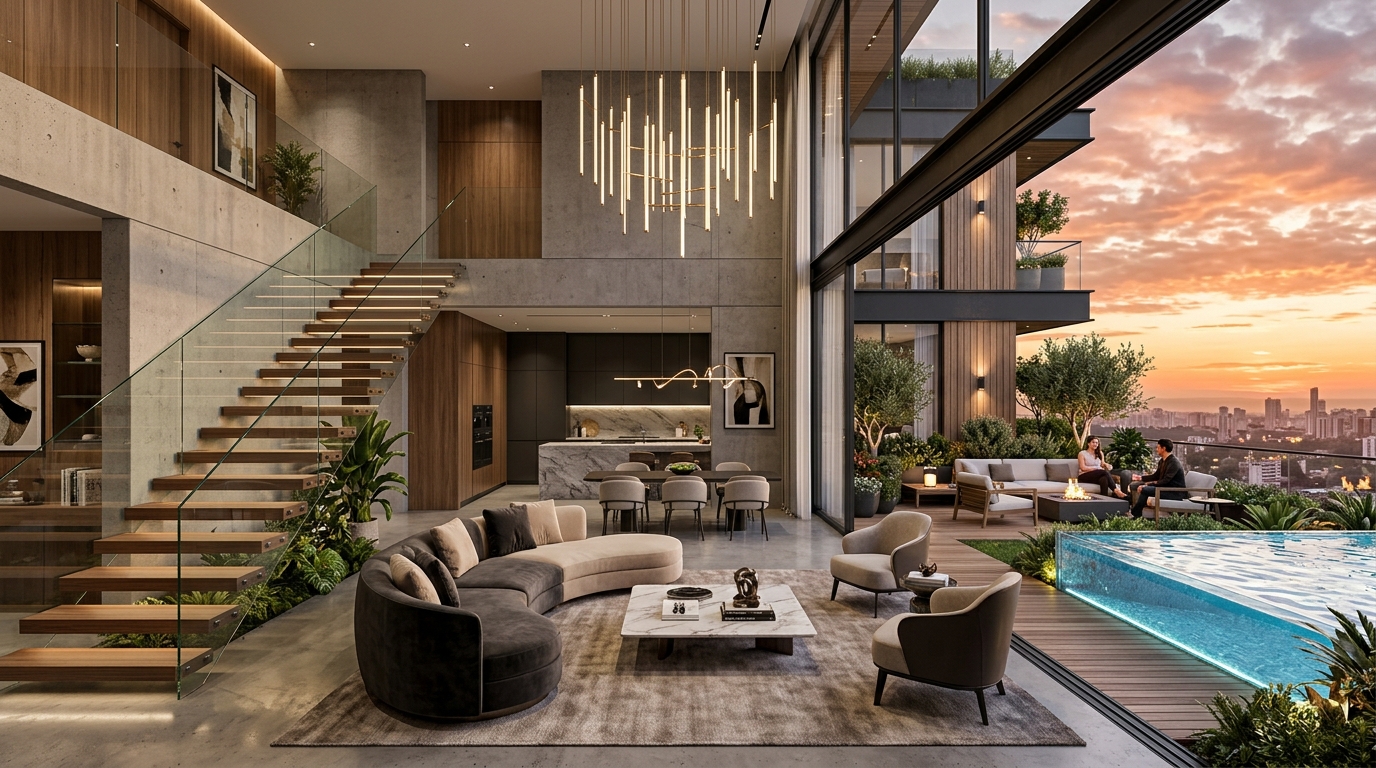 4 BHK Duplex Garden Suite Layout Plan